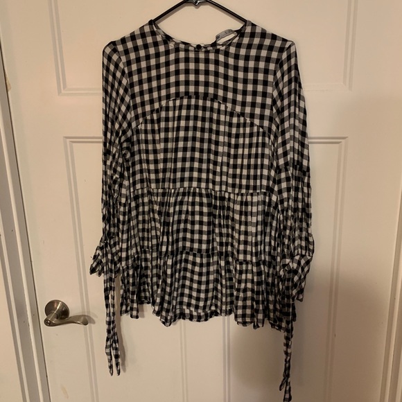 [ZARA] gingham blouse - Picture 5 of 7